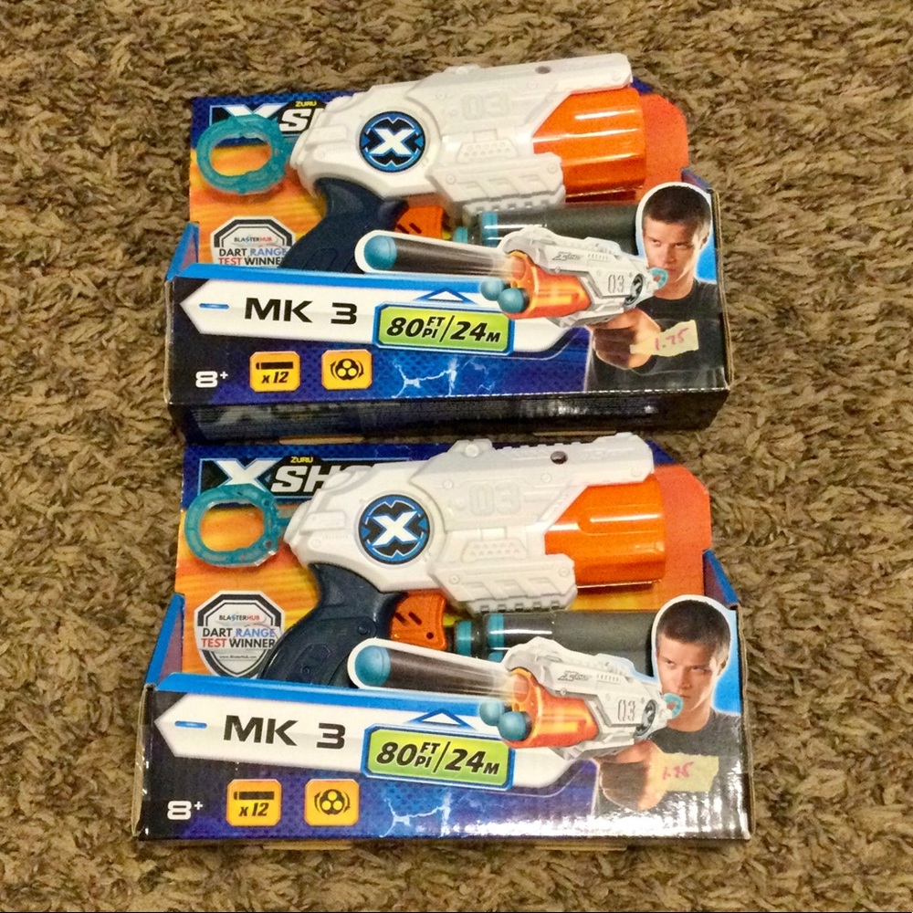 Lot Of 2- X Shot MK3 Includes 12 Foam Darts Each